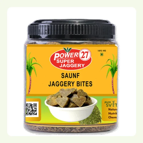 Power27 Saunf Jaggery Bites 250gm — Fennel Jaggery After Meal